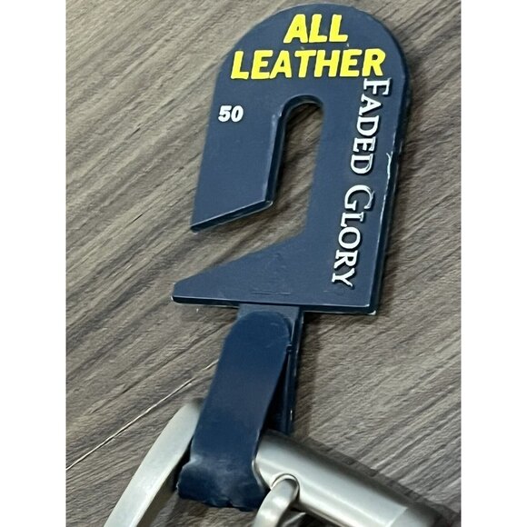 Faded Glory Brown Pebbled Leather Belt With Tag 100% Leather Men Size 50 - Picture 3 of 16